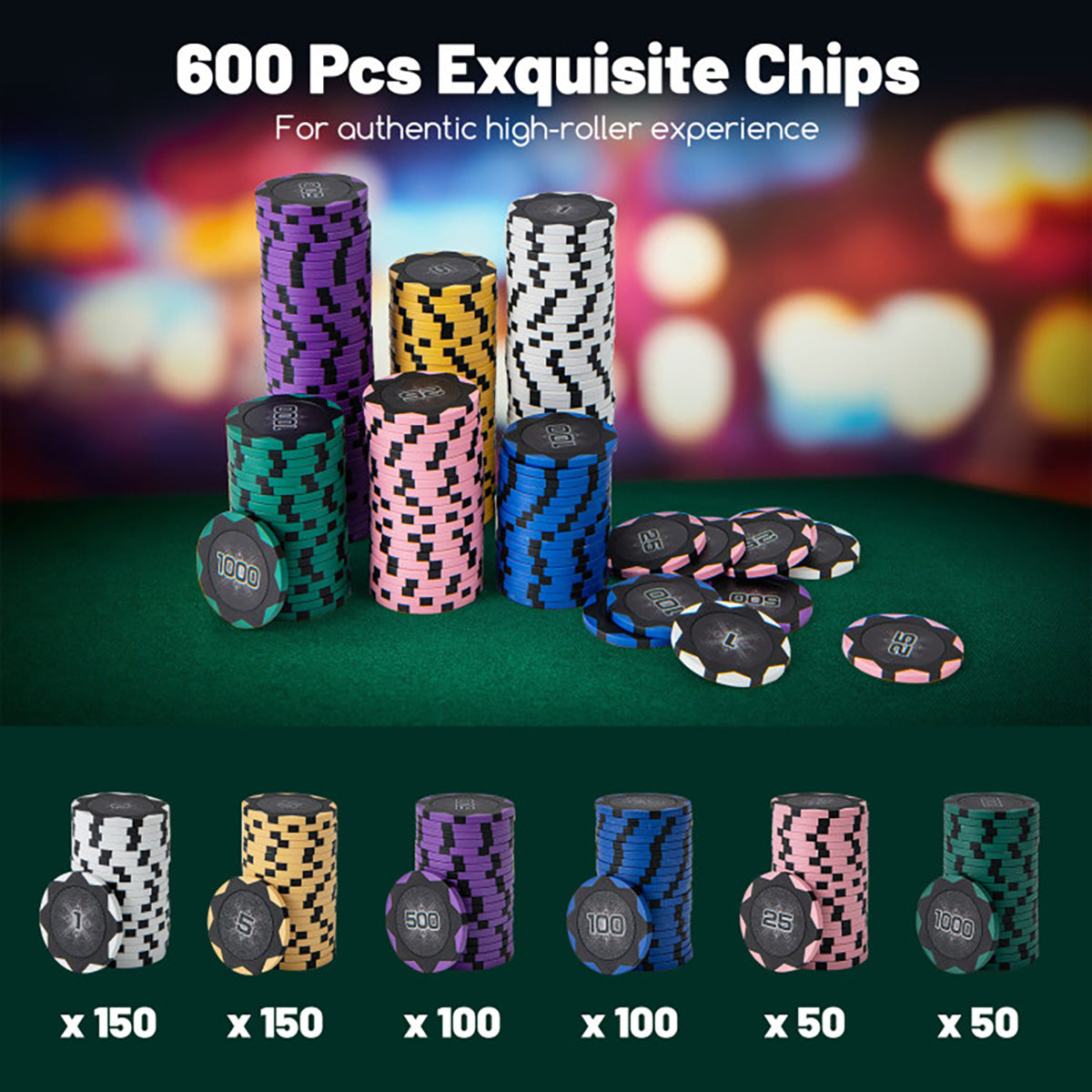 600-Piece Poker Chip and Game Set - image 6