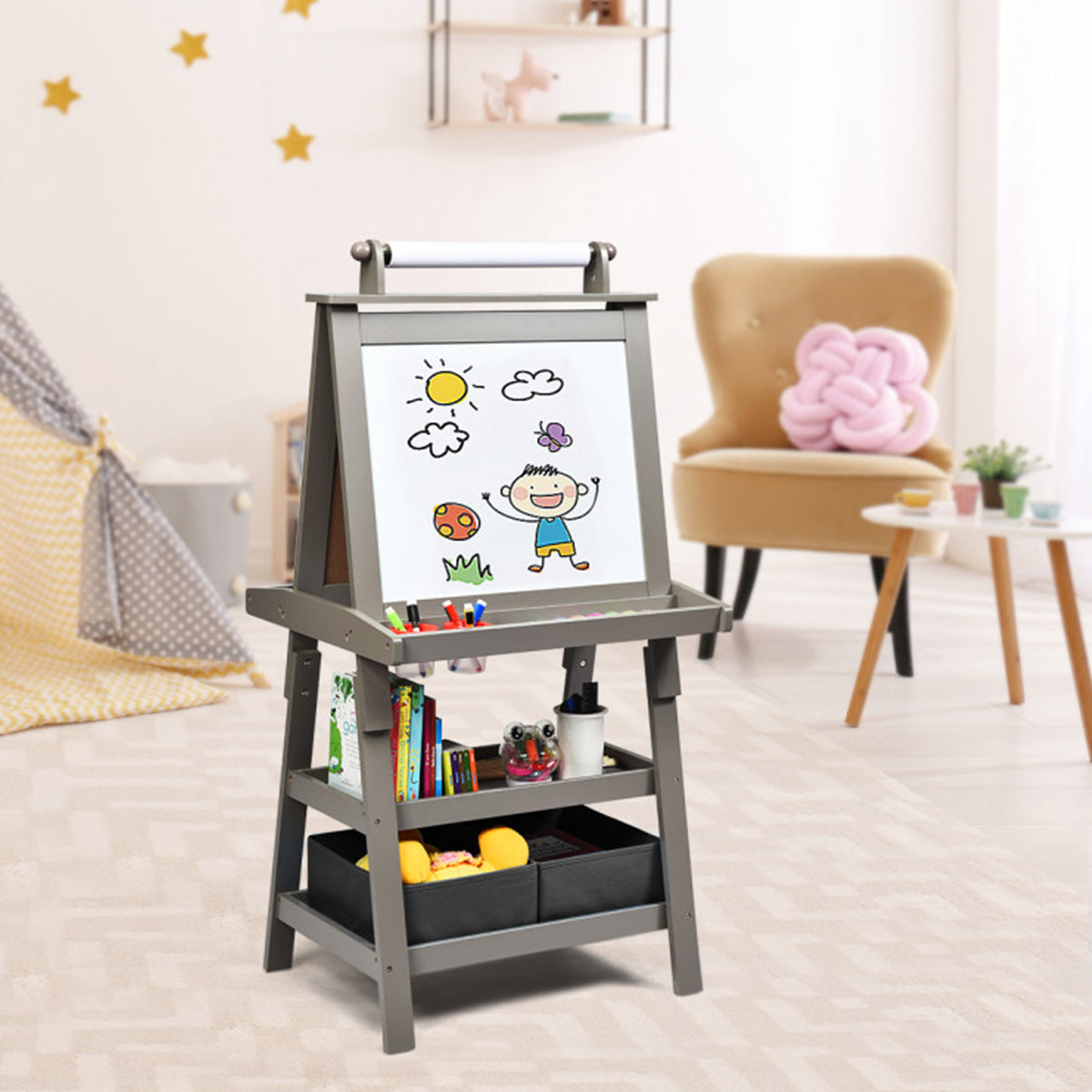 3-in-1 Kids Double-Sided Art Easel - image 13