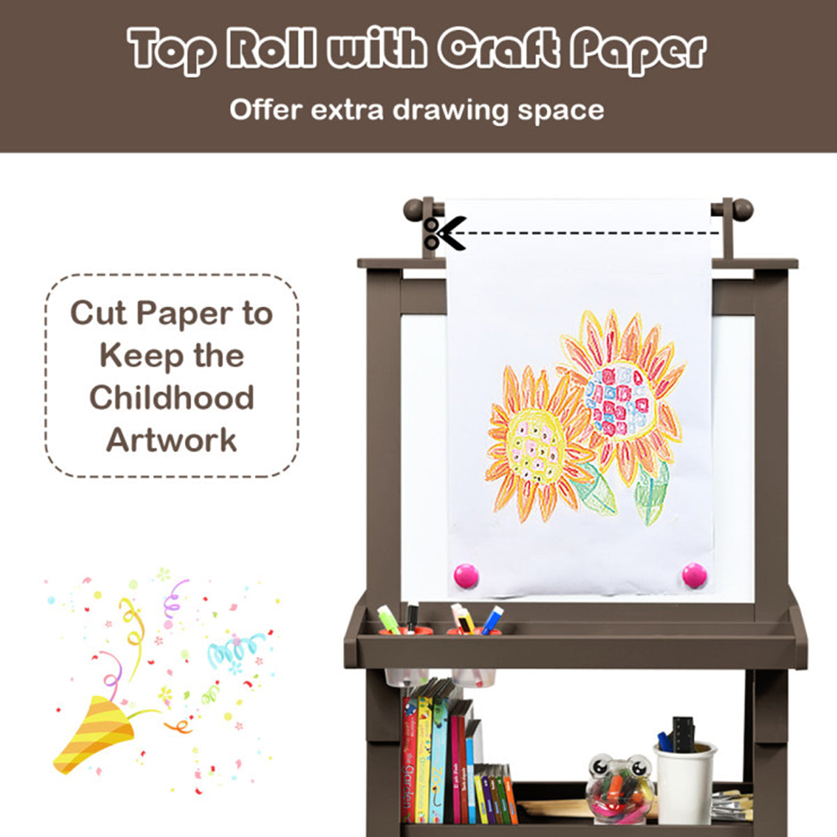 3-in-1 Kids Double-Sided Art Easel - image 5