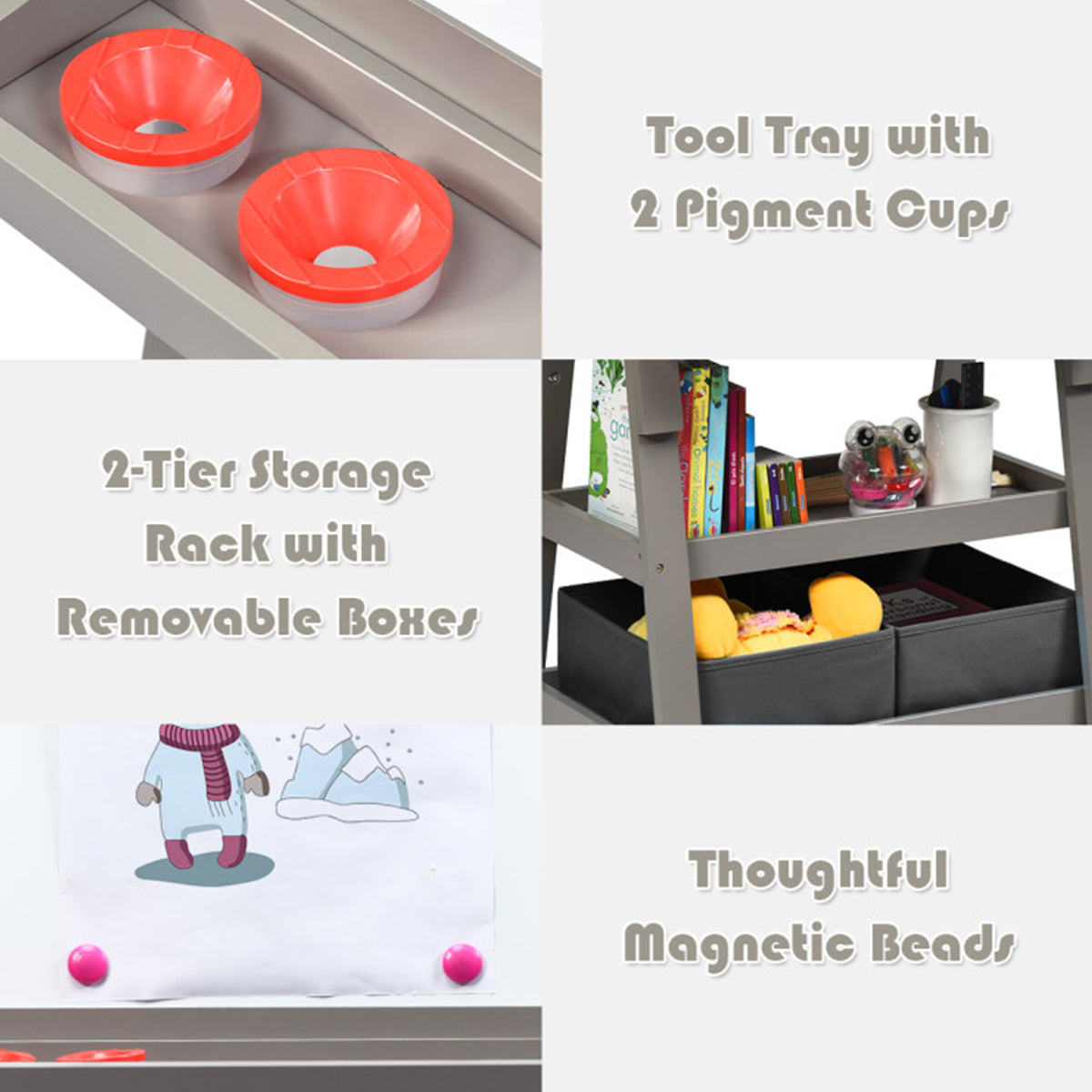 3-in-1 Kids Double-Sided Art Easel - image 17