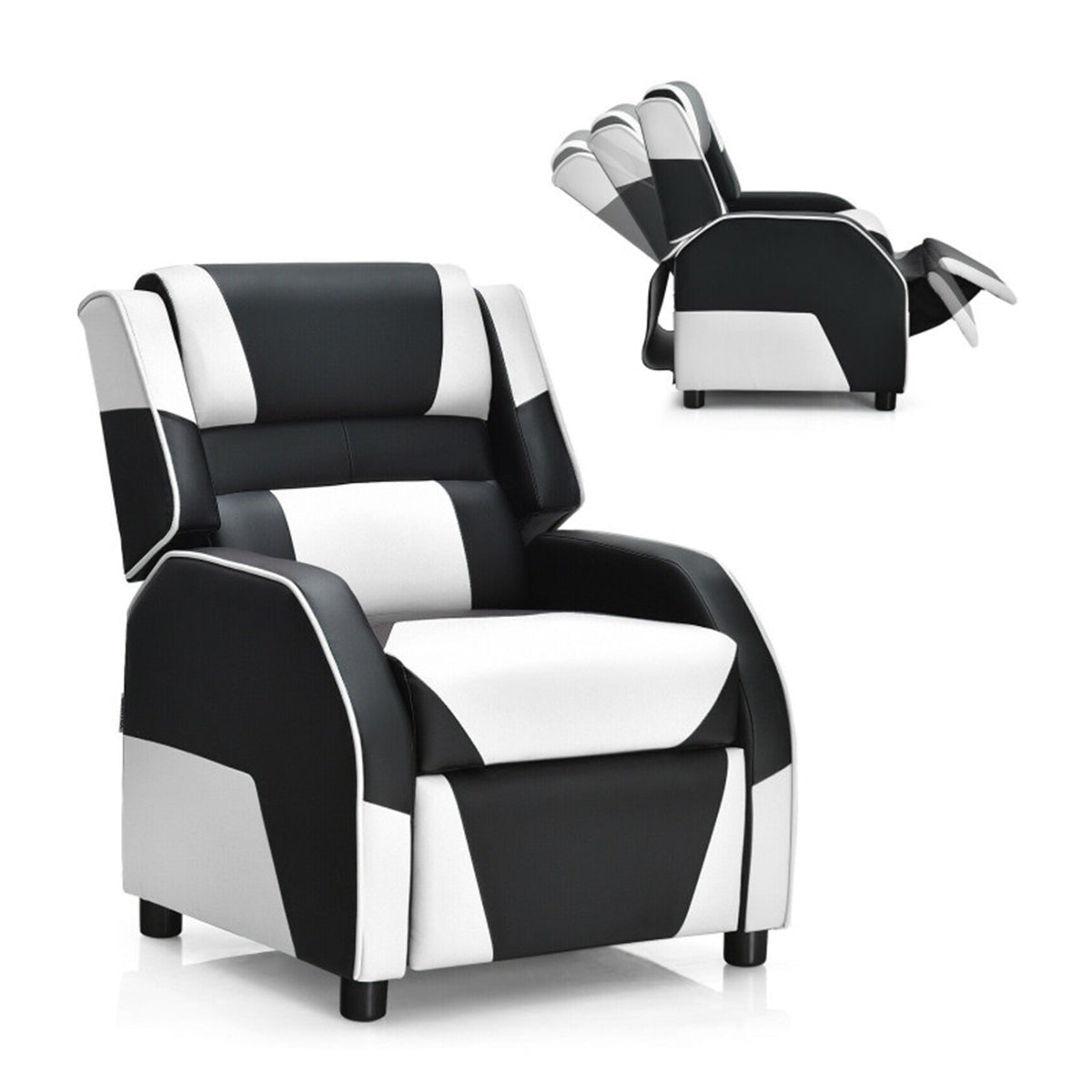 Kids Gaming Sofa Recliner with Headrest and Footrest - image 39