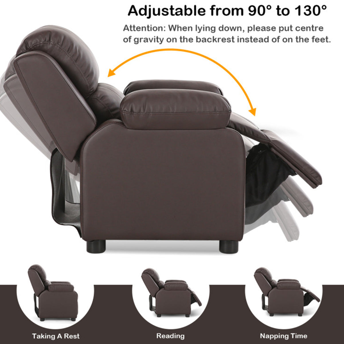 Kids Deluxe Recliner Chair with Storage Arms - image 13