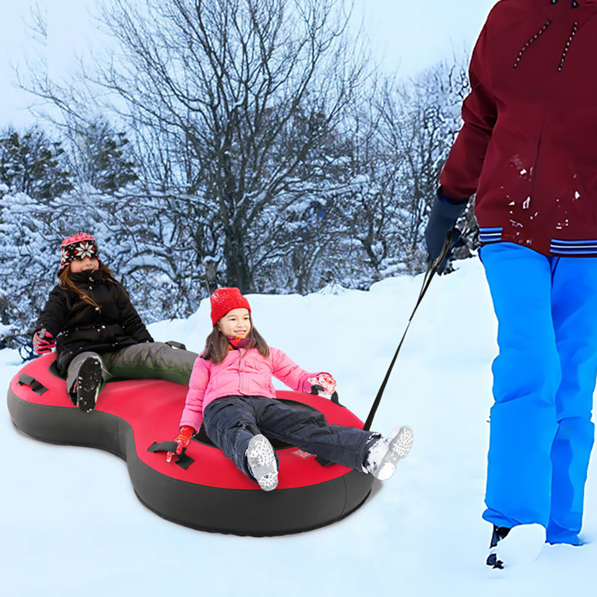 80'' 2-Person Heavy-Duty Inflatable Snow Sled