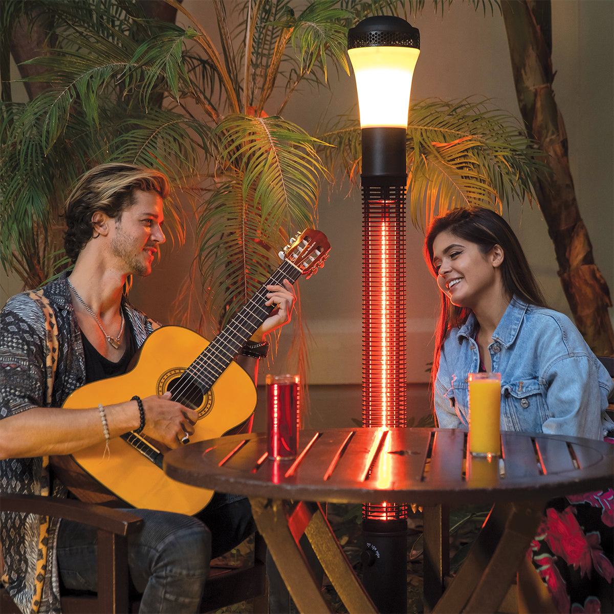 68'' Bluetooth Infrared Heater with LED Lighting