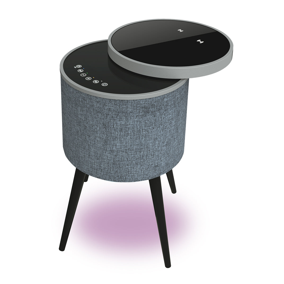 Swivel Top Bluetooth Speaker Side Table with Mood Lighting - image 7