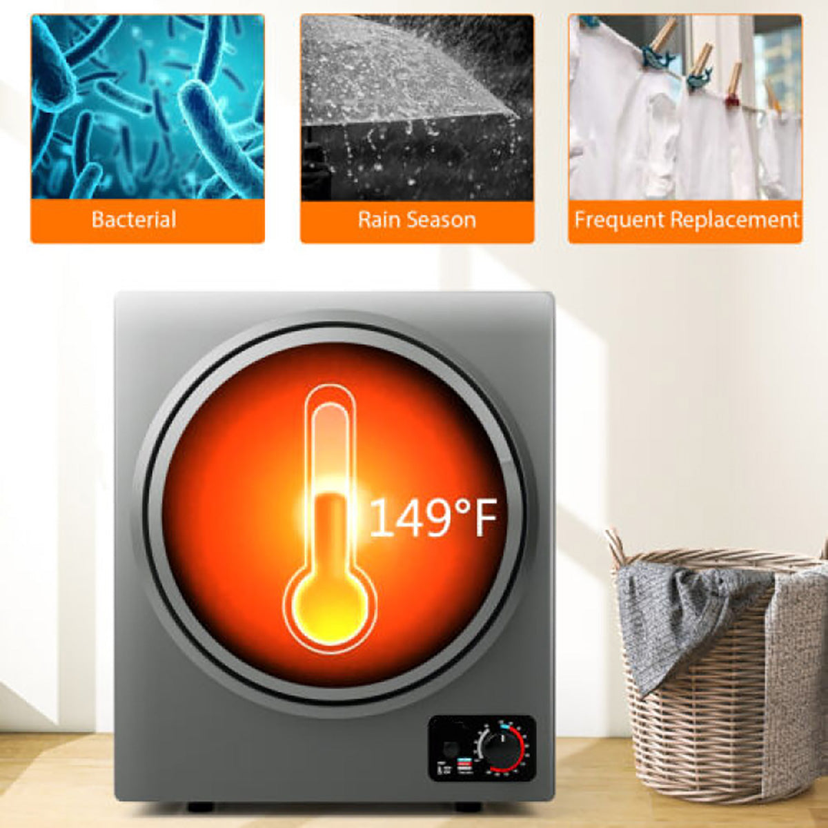 1.5 Cu. Ft. Compact Electric Clothes Dryer - image 15