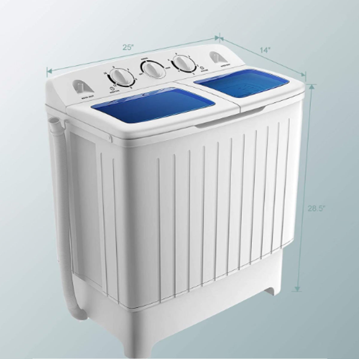 Compact Twin Tub Washing Machine Spin Dryer - image 6