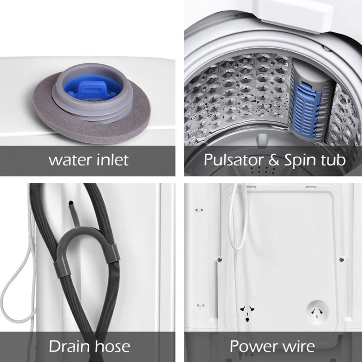 Portable Automatic Washing Machine with Drain Pump - image 4