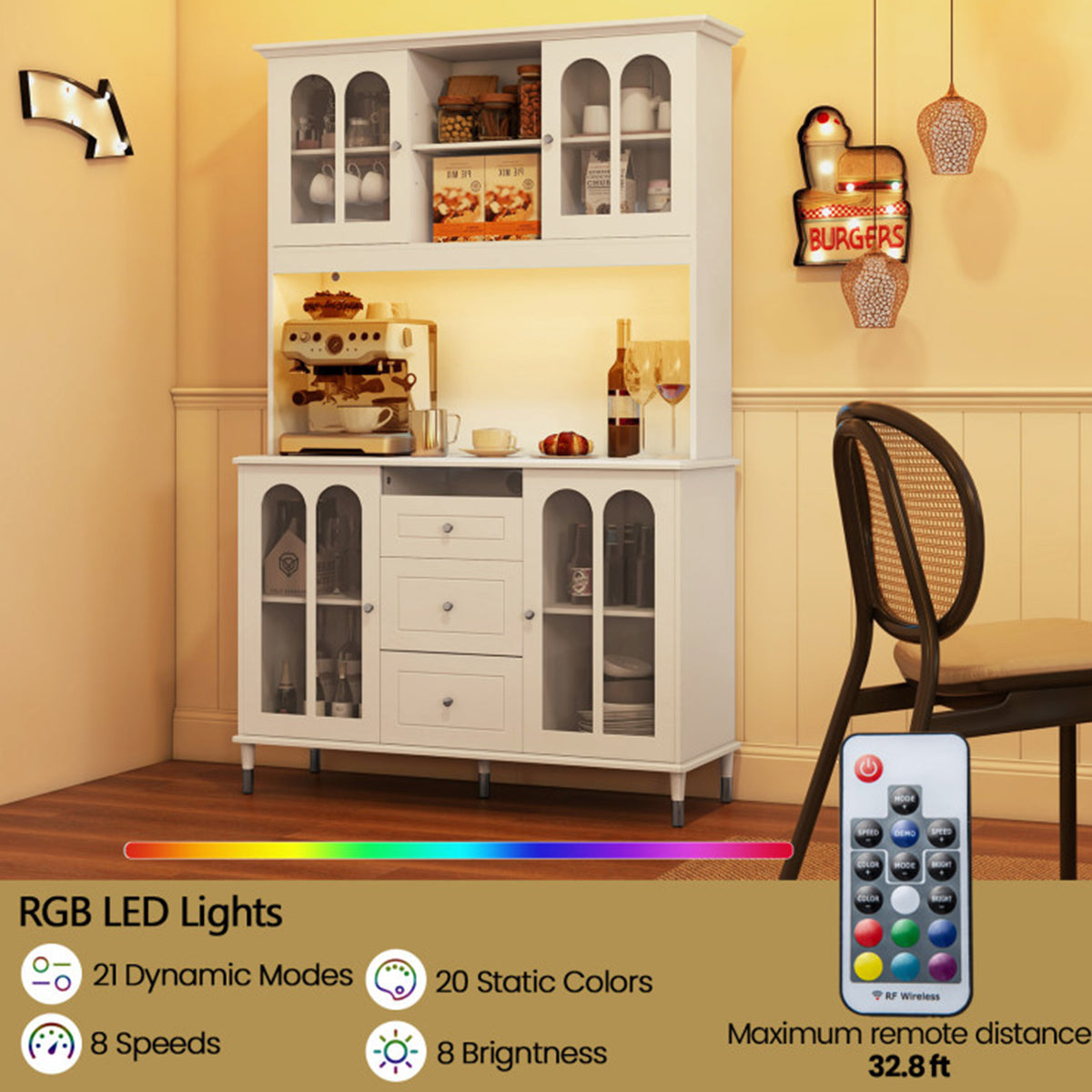 73'' Kitchen Pantry Storage Cabinet - image 3