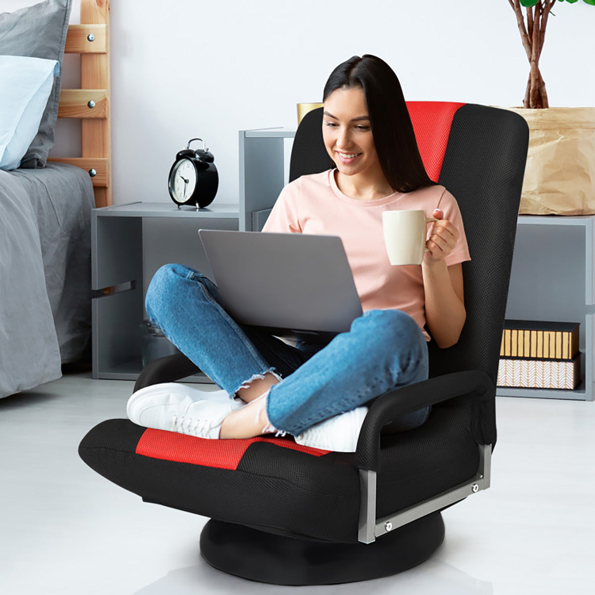 360-Degree Swivel Gaming Floor Chair