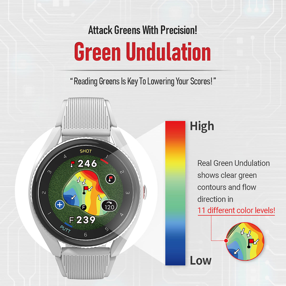 Advanced GPS Golf Watch with Swing and Putt Tracking - image 5
