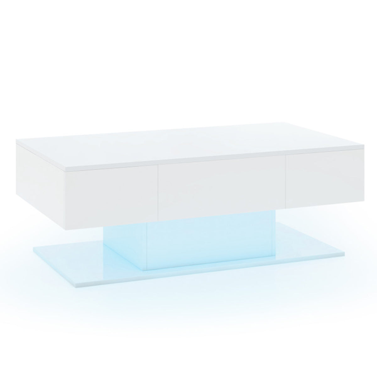LED Coffee Table with Storage Drawers - image 10