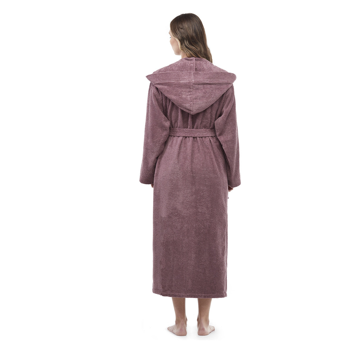 Turkish Cotton Mid-Calf Length Hooded Bathrobe - image 12