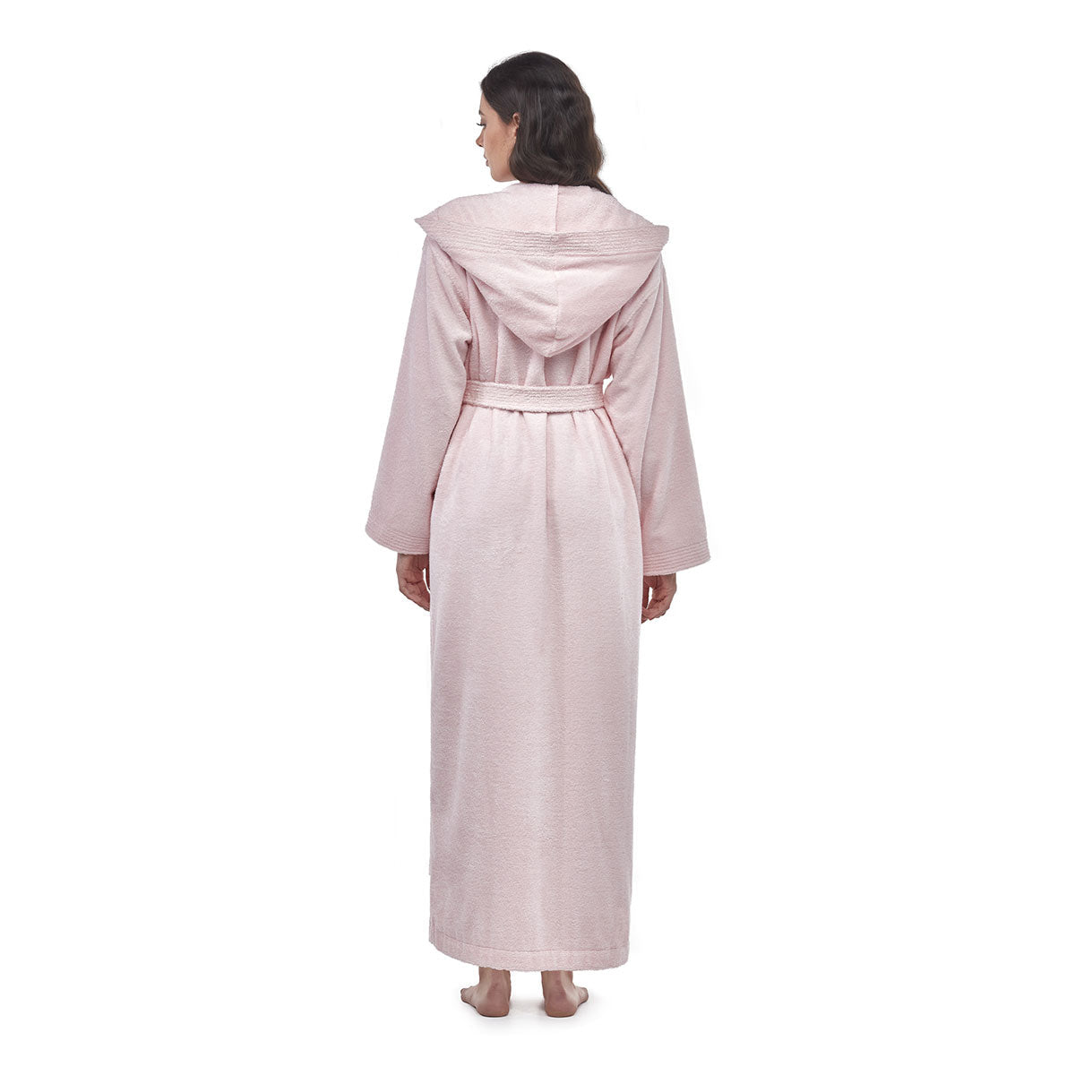 Turkish Cotton Ankle Length Hooded Bathrobe - image 20