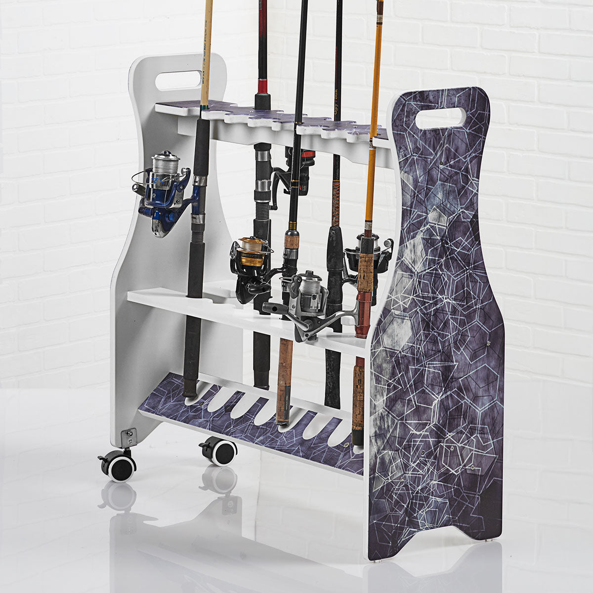 Waterproof Rolling 16 Fishing Rod Rack