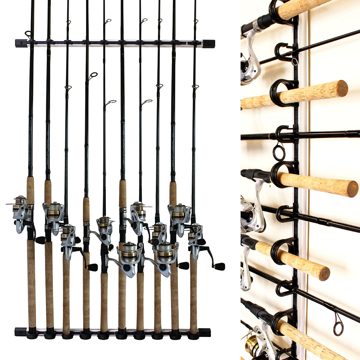 All Weather Aluminum 10 Fishing Rod Wall or Ceiling Rack - image 2