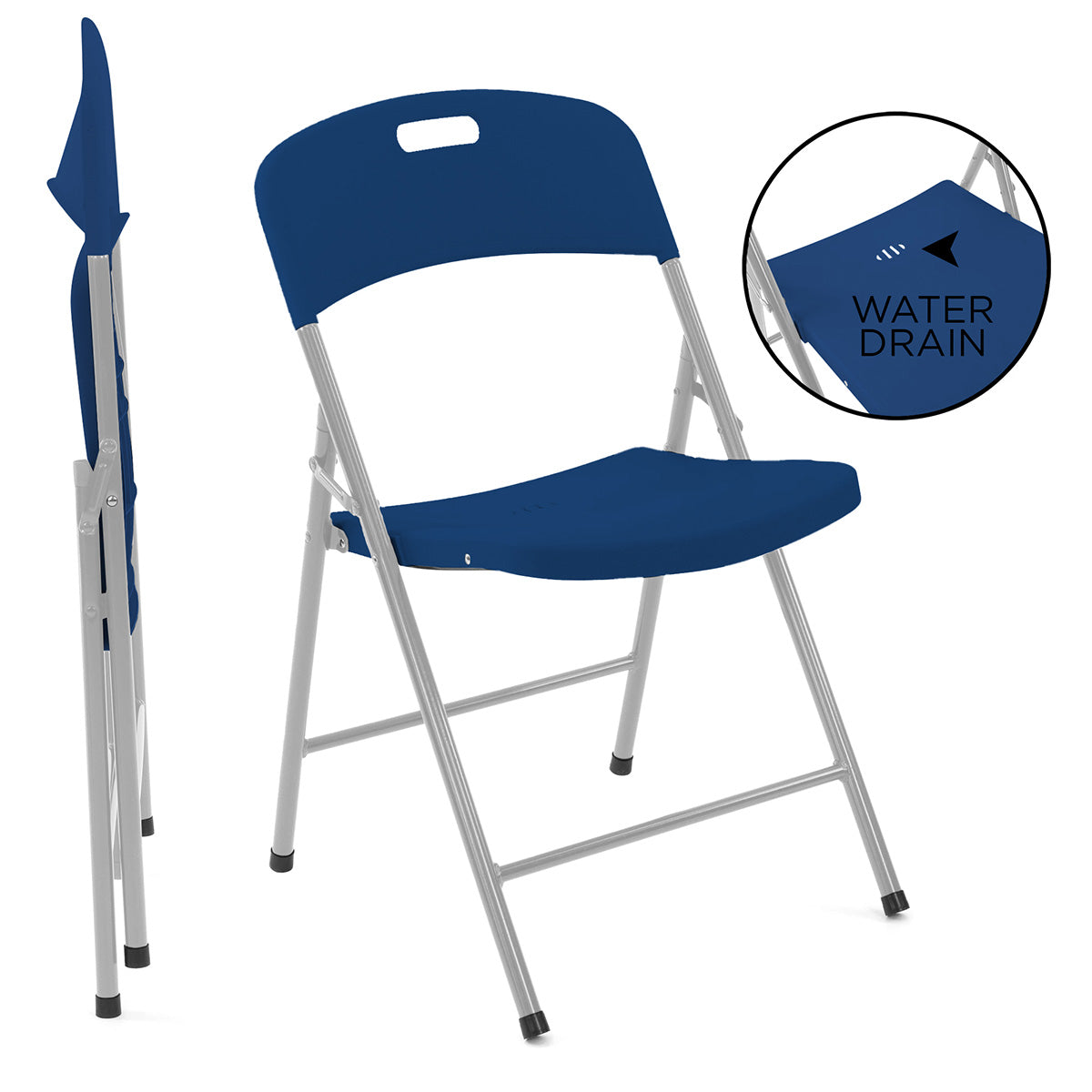 Rolling Table with 4 Folding Chairs Combo - image 5