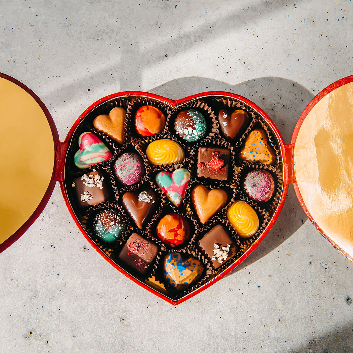 The Chocolate Season 20 Piece Faux Leather Heart Box