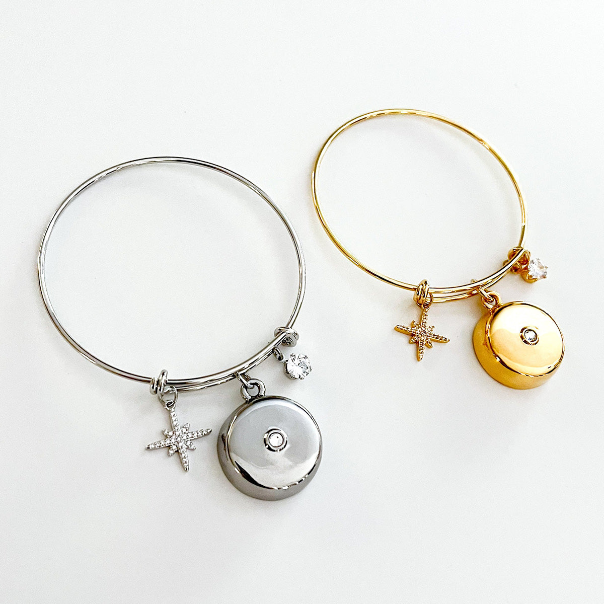 Safety Star Burst Charm Bracelet with Crystal Pendant - image 2