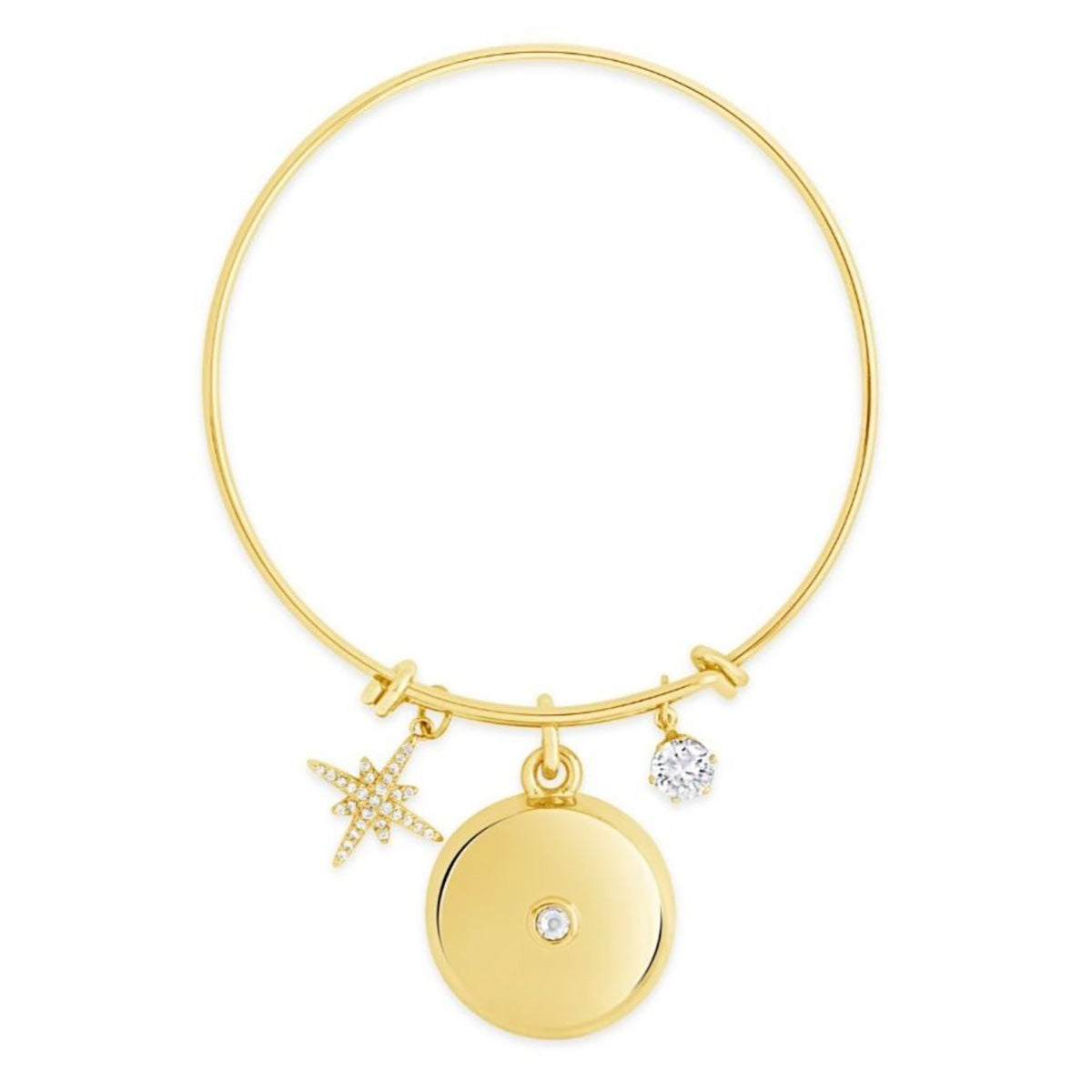 Safety Star Burst Charm Bracelet with Crystal Pendant - image 11