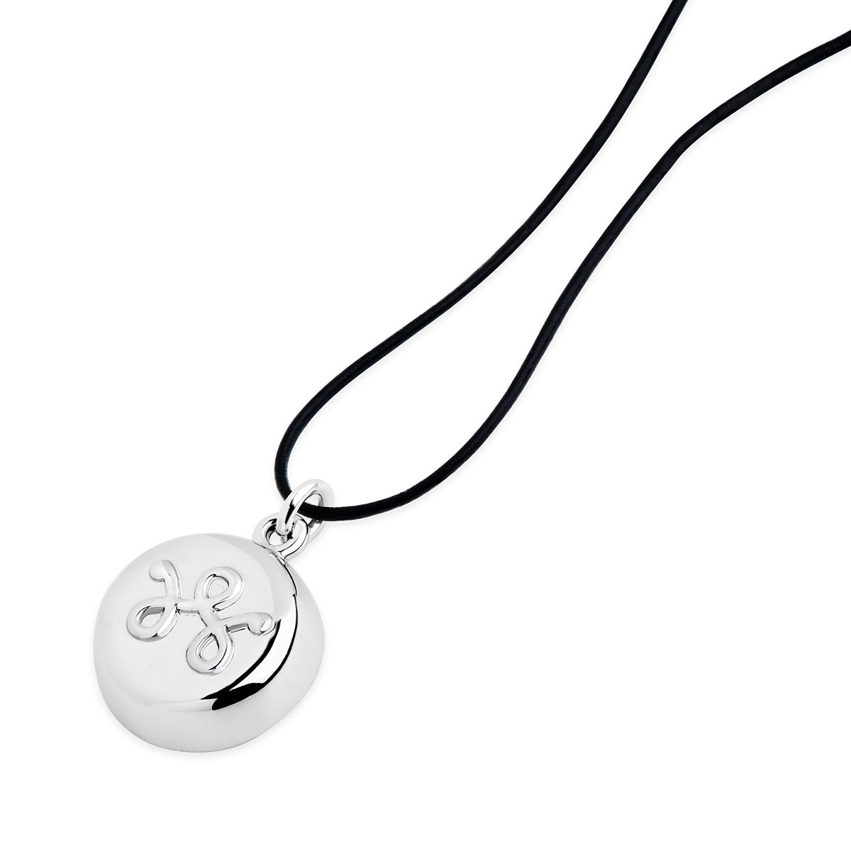 Safety Silver Leather Necklace - image 2