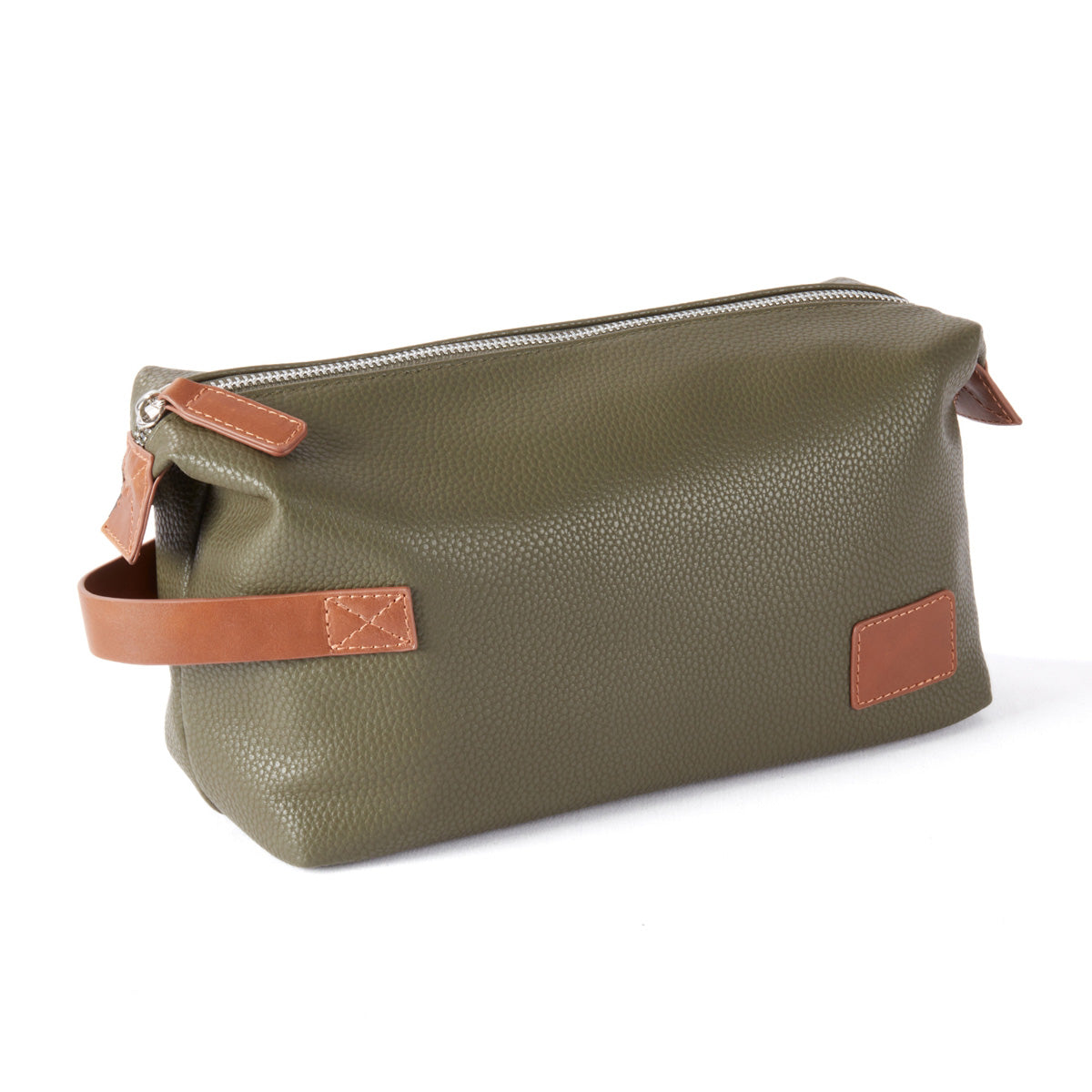 Leather Toiletry Bag with Brown Accents - image 3