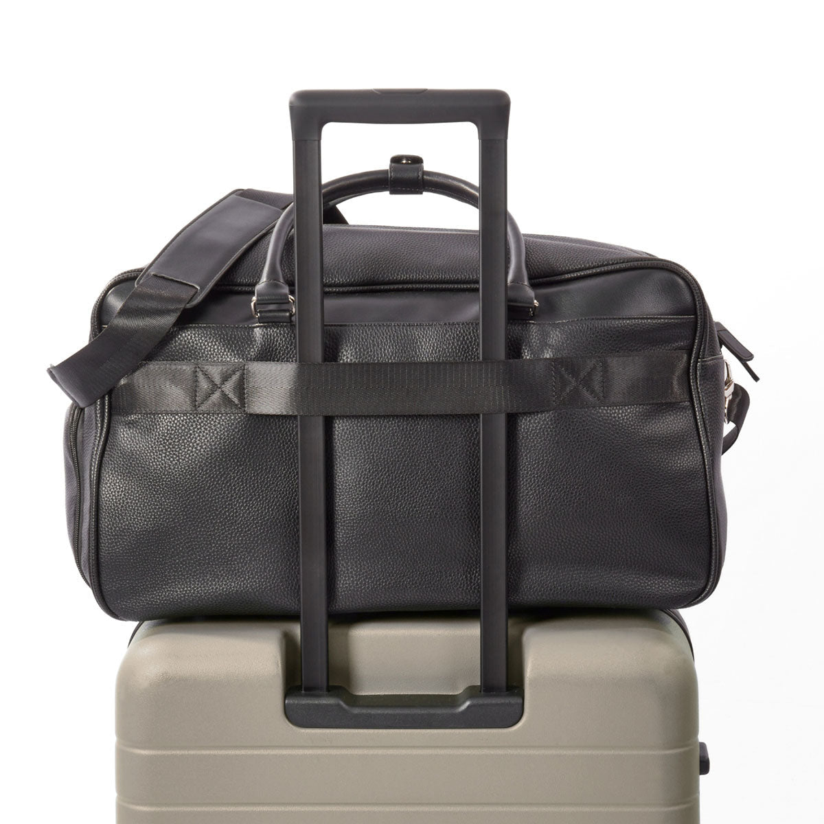 Leather Weekender Bag with Detachable Shoulder Strap - image 2