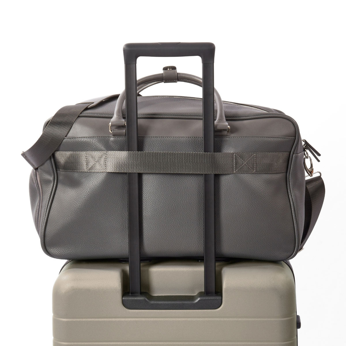 Leather Weekender Bag with Detachable Shoulder Strap - image 8