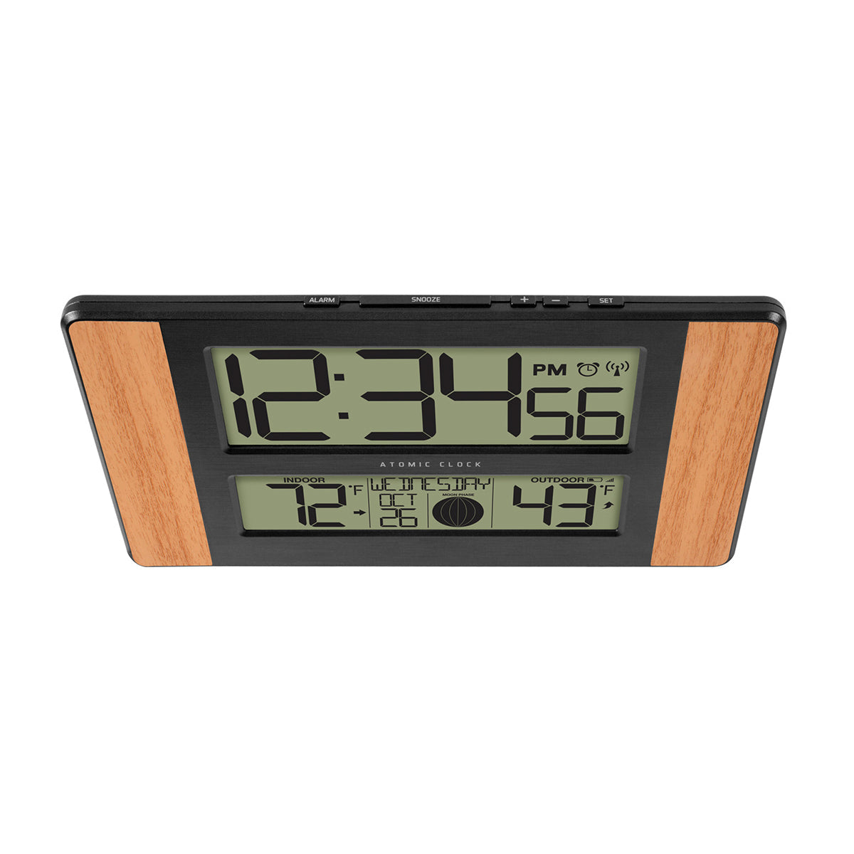Atomic Digital Wall Clock with Temperature and Moon Phase - image 7