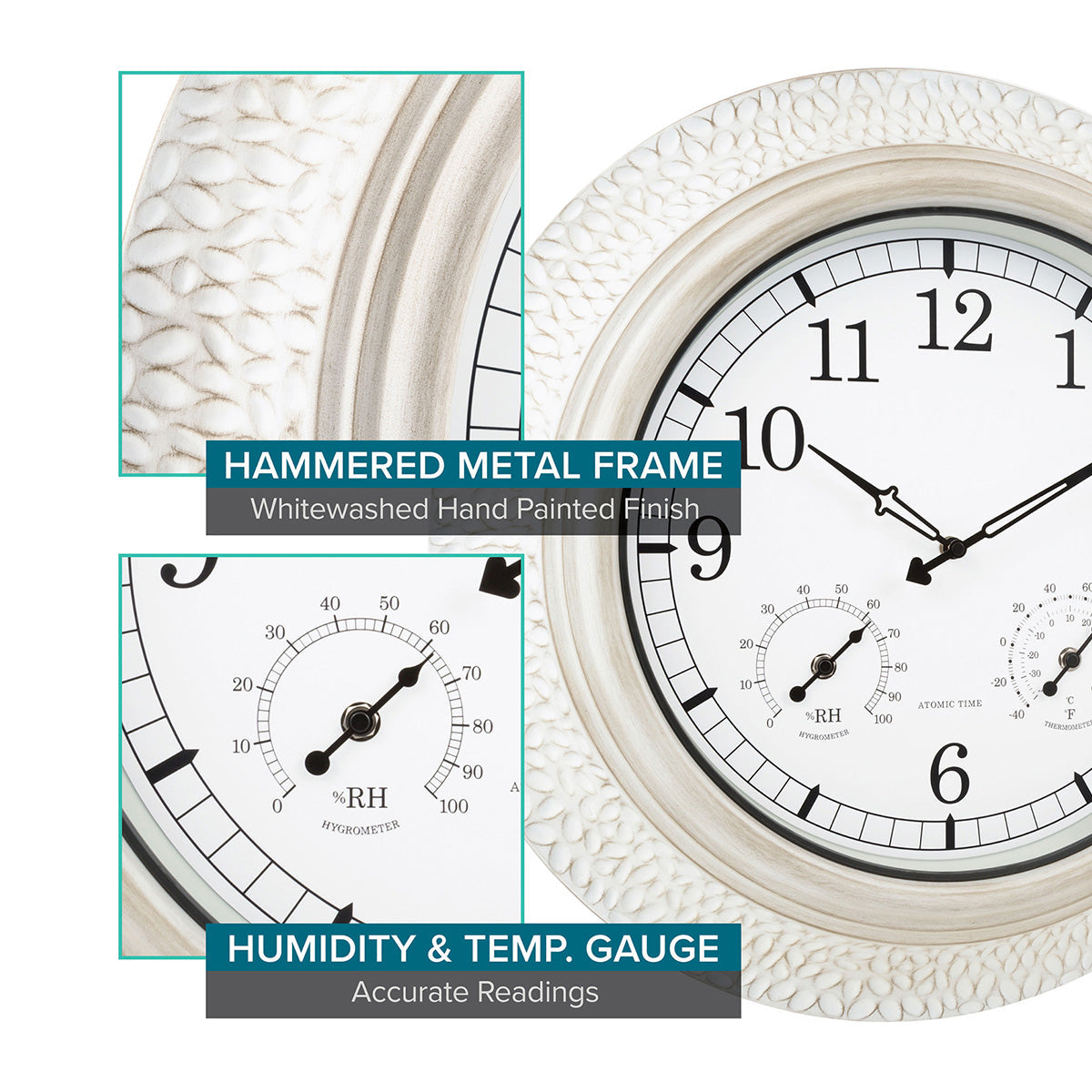 21'' Indoor-Outdoor Atomic Wall Clock - image 7