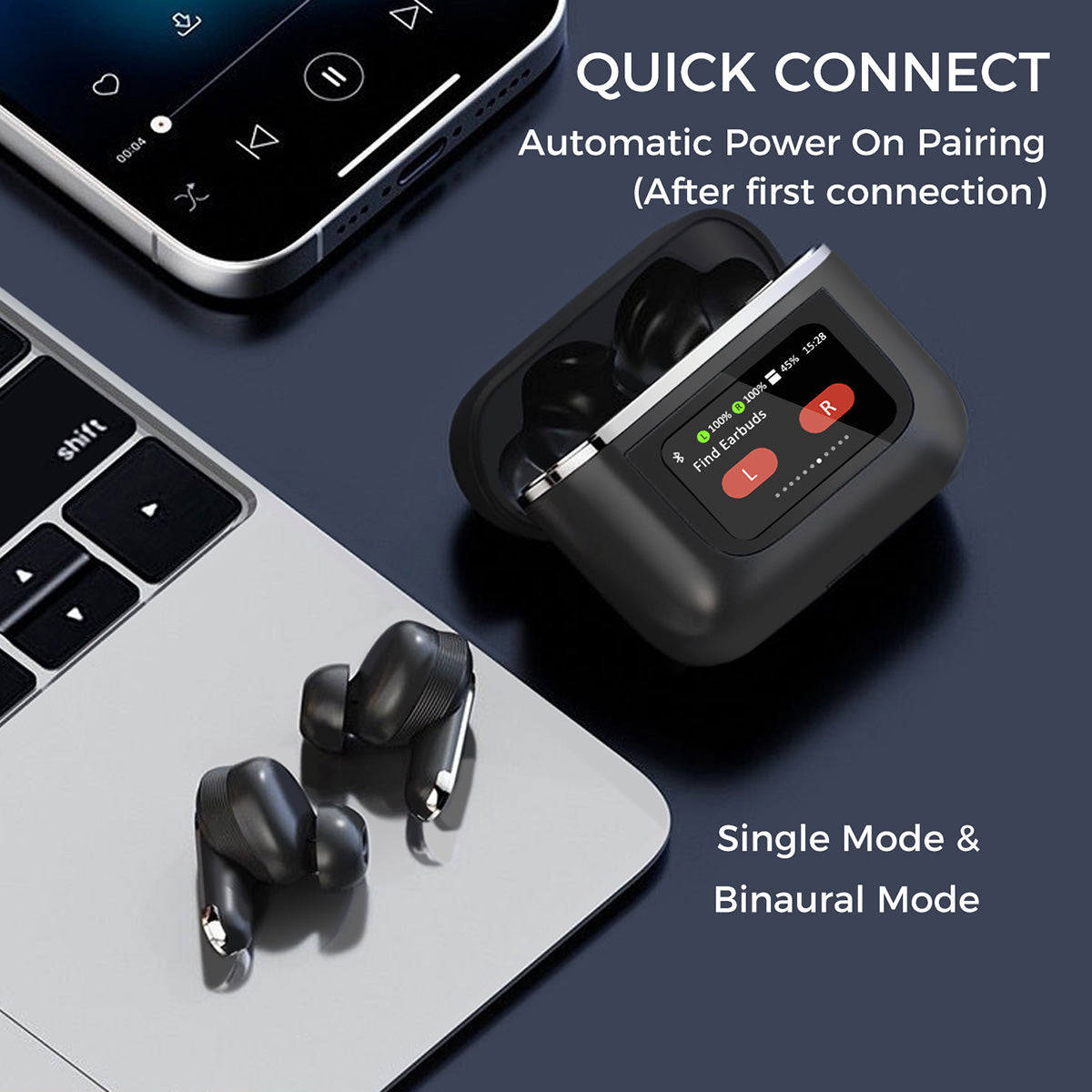 Wireless Earbuds with Touchscreen Smart Case - image 5