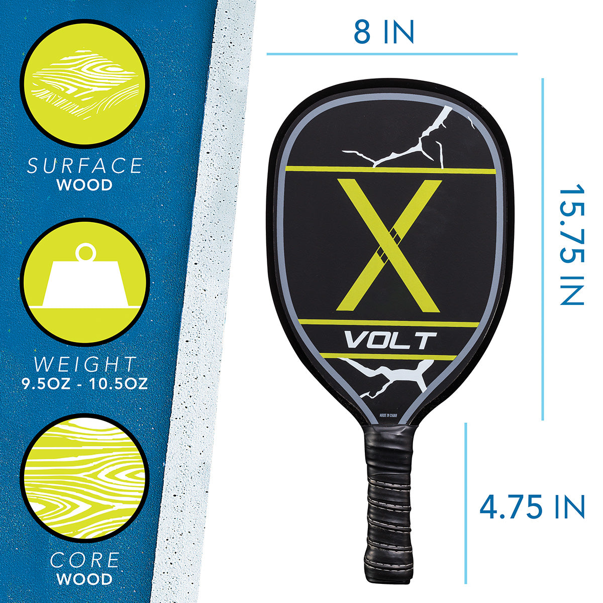 2 Player Wooden Pickleball Paddle Set - image 4