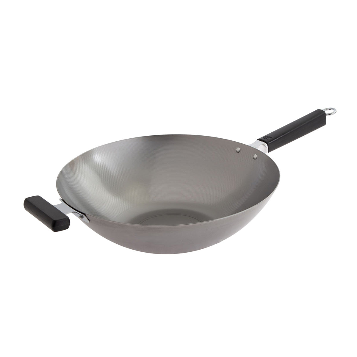 Professional 14-inch Carbon Steel Flat Bottom Wok - image 10