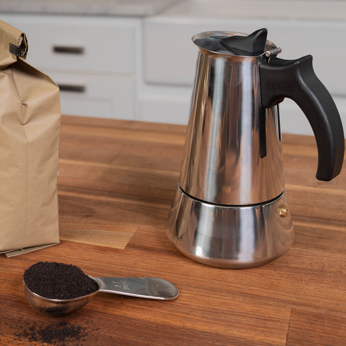 500 mL Stainless Steel Espresso Maker and Spoon Set - image 5