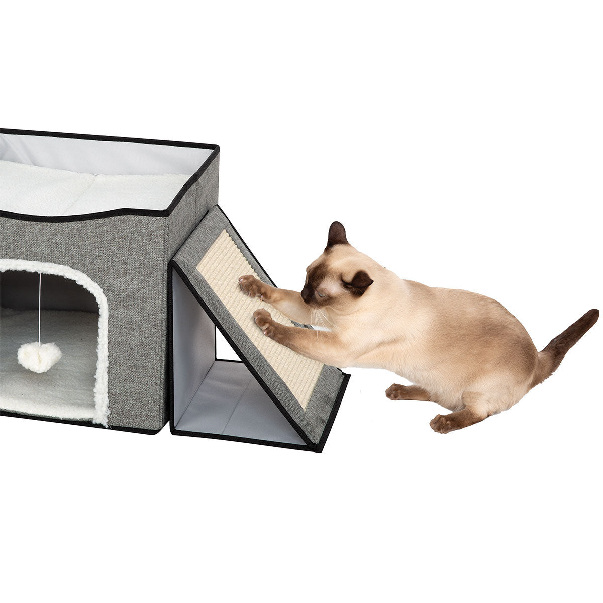 Fold and Store Cat Condo with Play Center - image 3