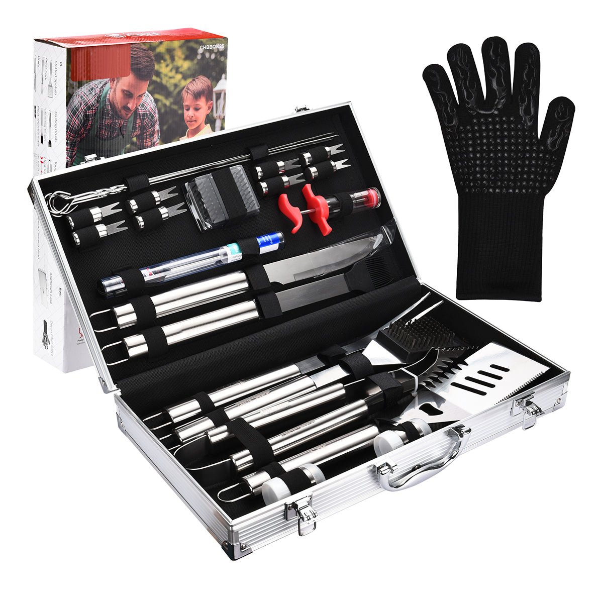 25-Piece BBQ Accessory Set