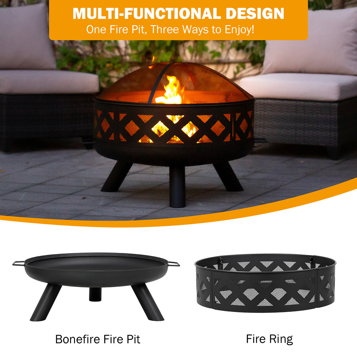 Triple Function Outdoor Fire Pit - image 17