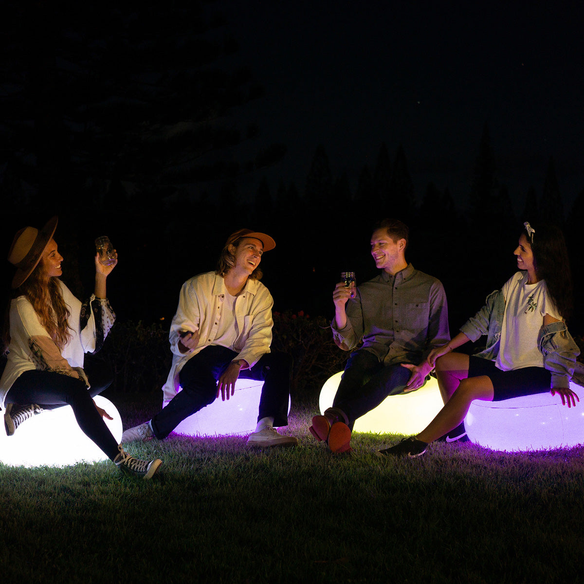 LED Lounge Light Inflatable Pouf - image 4