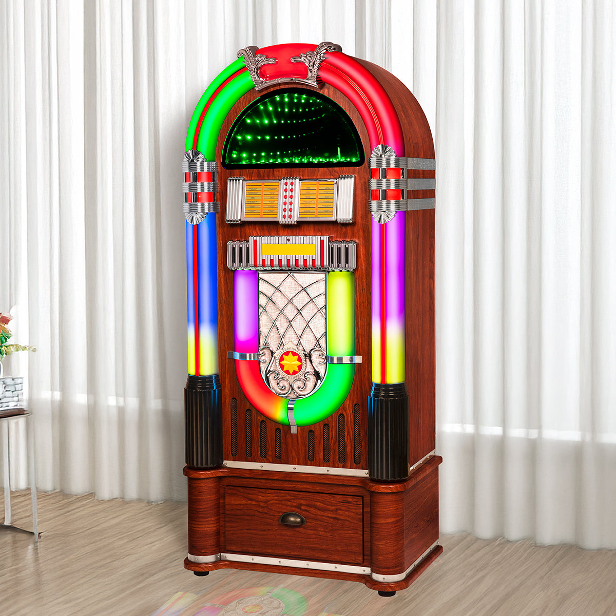 Full-Size CD and Bluetooth Jukebox with Stand