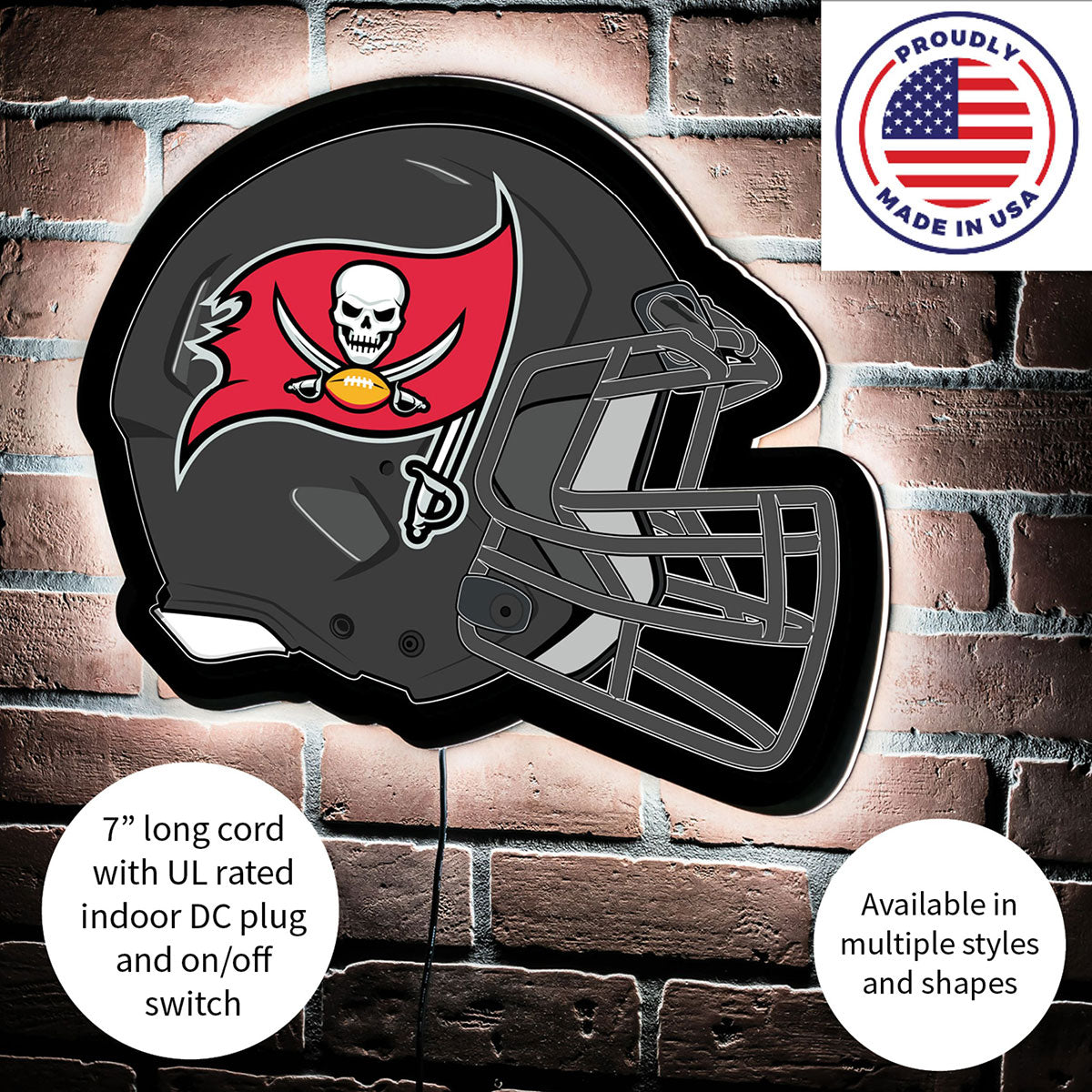 NFL Backlit Helmet Wall Sign - image 82