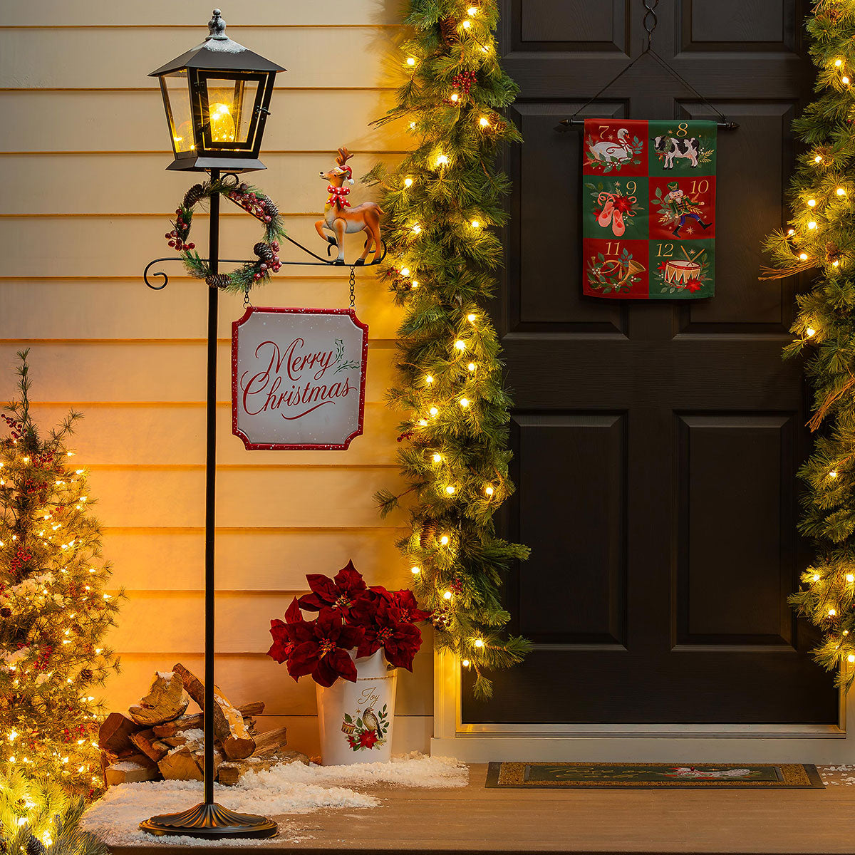 Wireless Outdoor Christmas Lamp Post