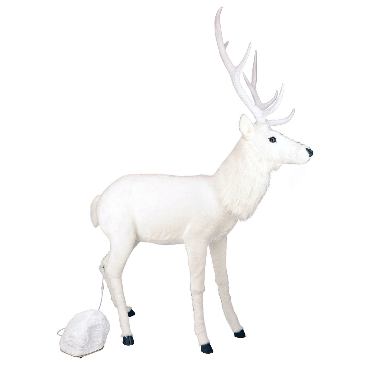 White Mechanical Standing Deer - image 2