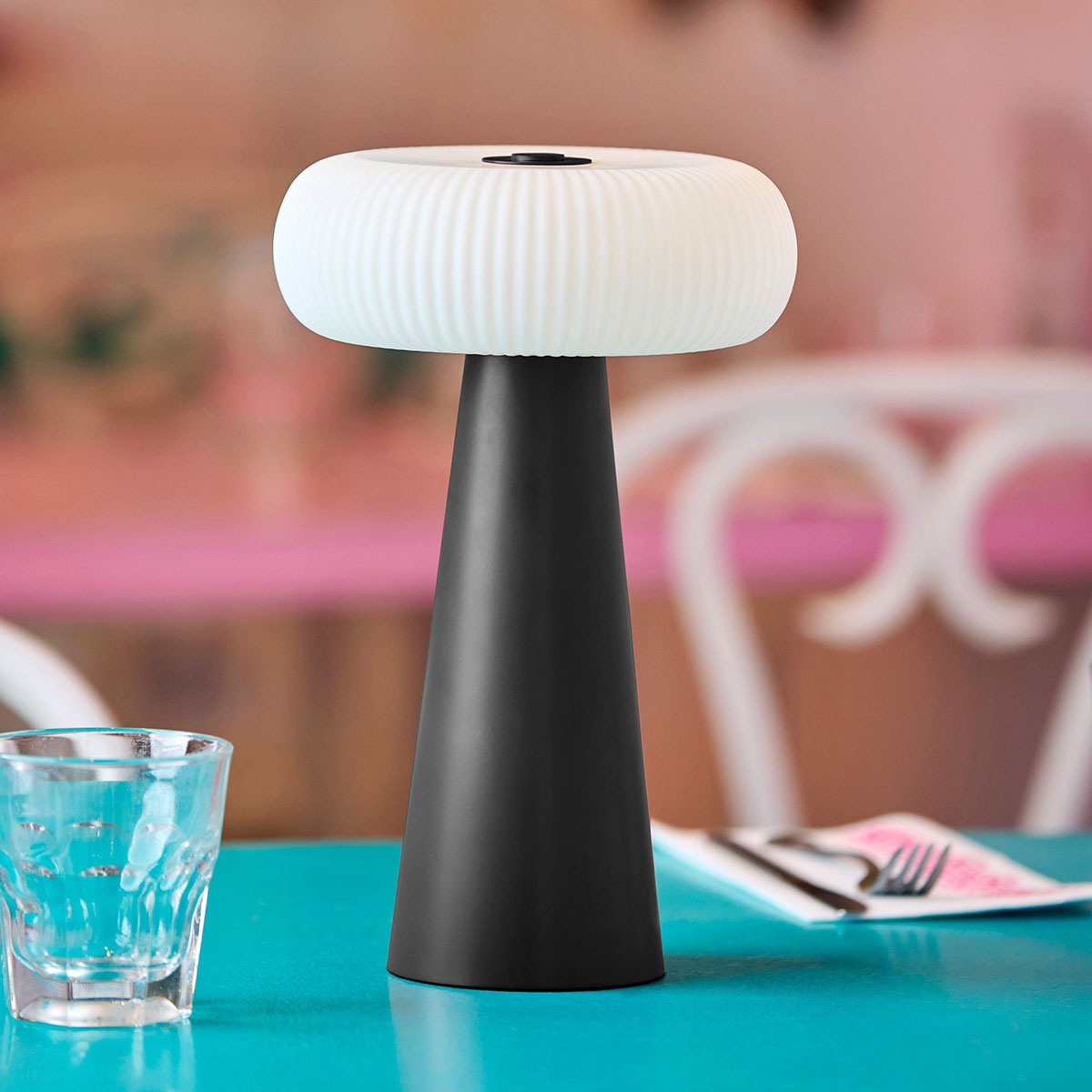 Modern Round Indoor/Outdoor Cordless LED Table Lamp - image 2