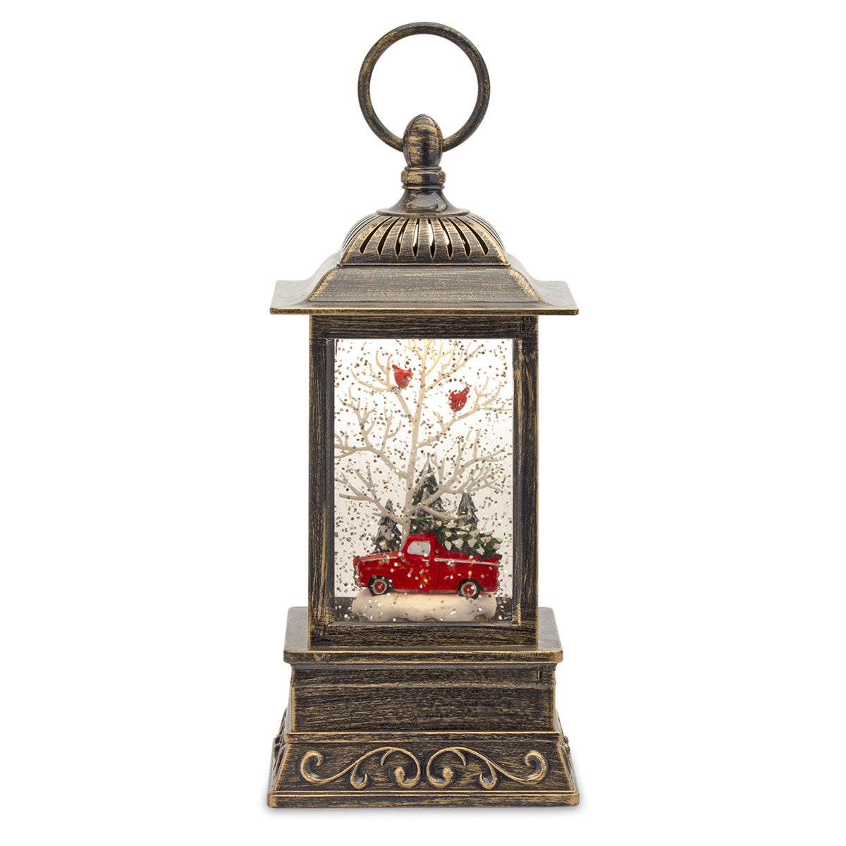 Illuminated Christmas Tree Truck Snow Globe - image 2