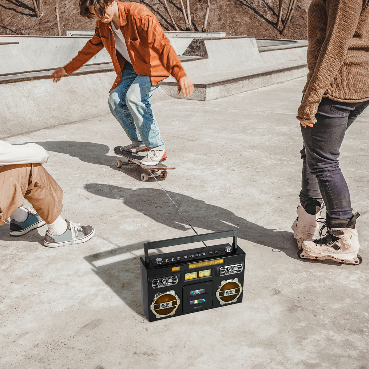 Retro Portable CD Boombox