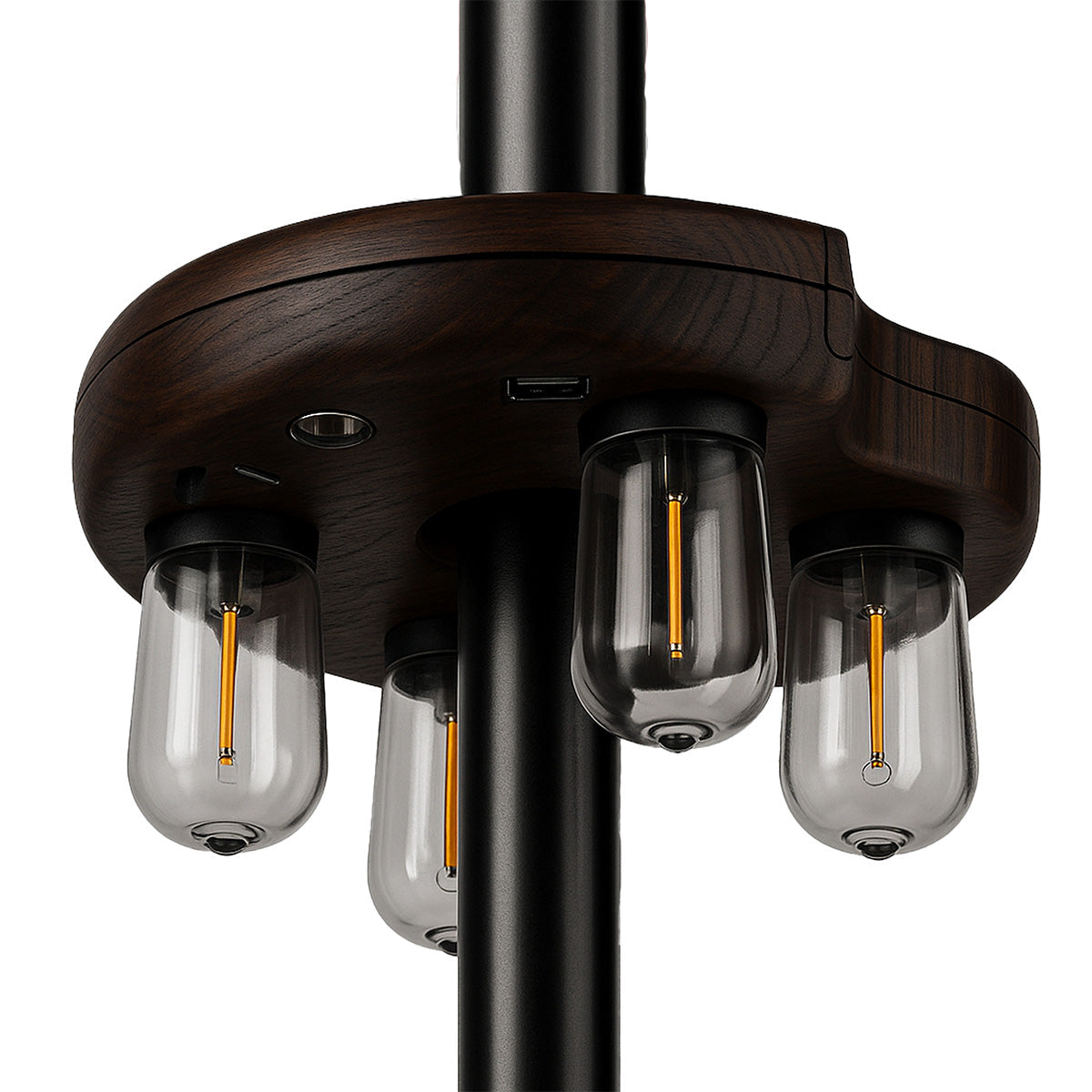 Wood Grain LED Patio Umbrella Light - image 2