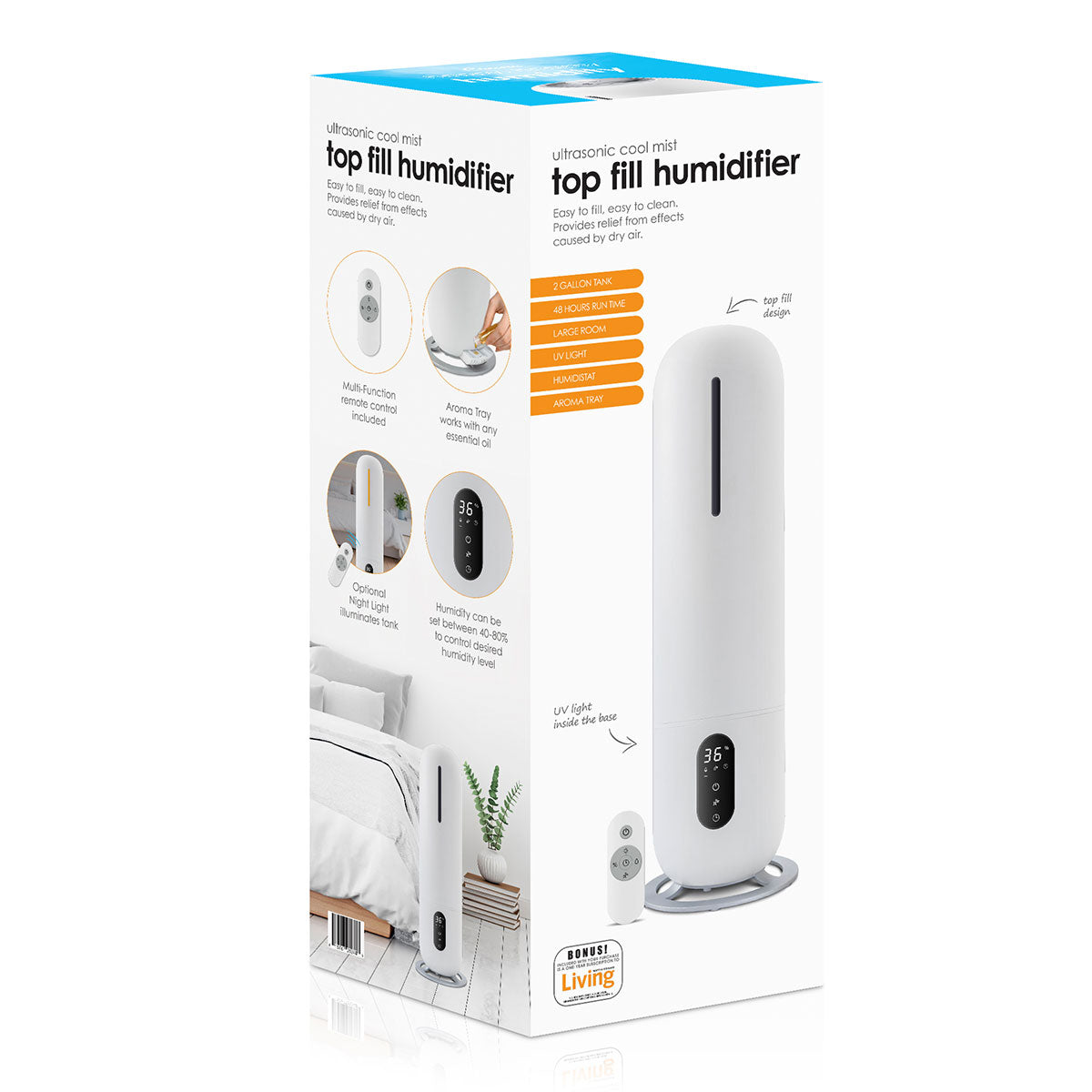 Aromatherapy Cool Mist Tower Humidifier - image 5