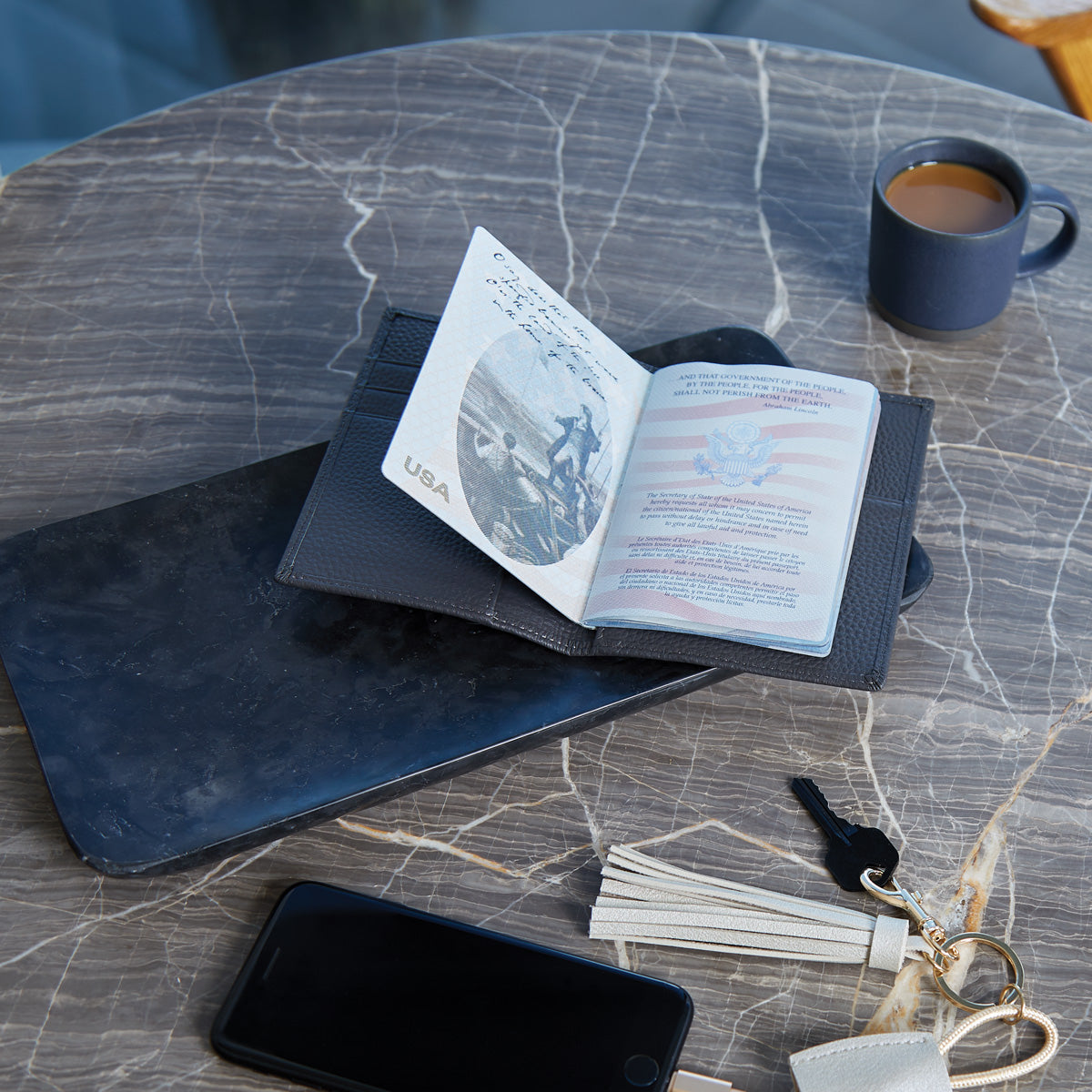 Brouk and Co Personalized Genuine Leather Stanford Passport Holder