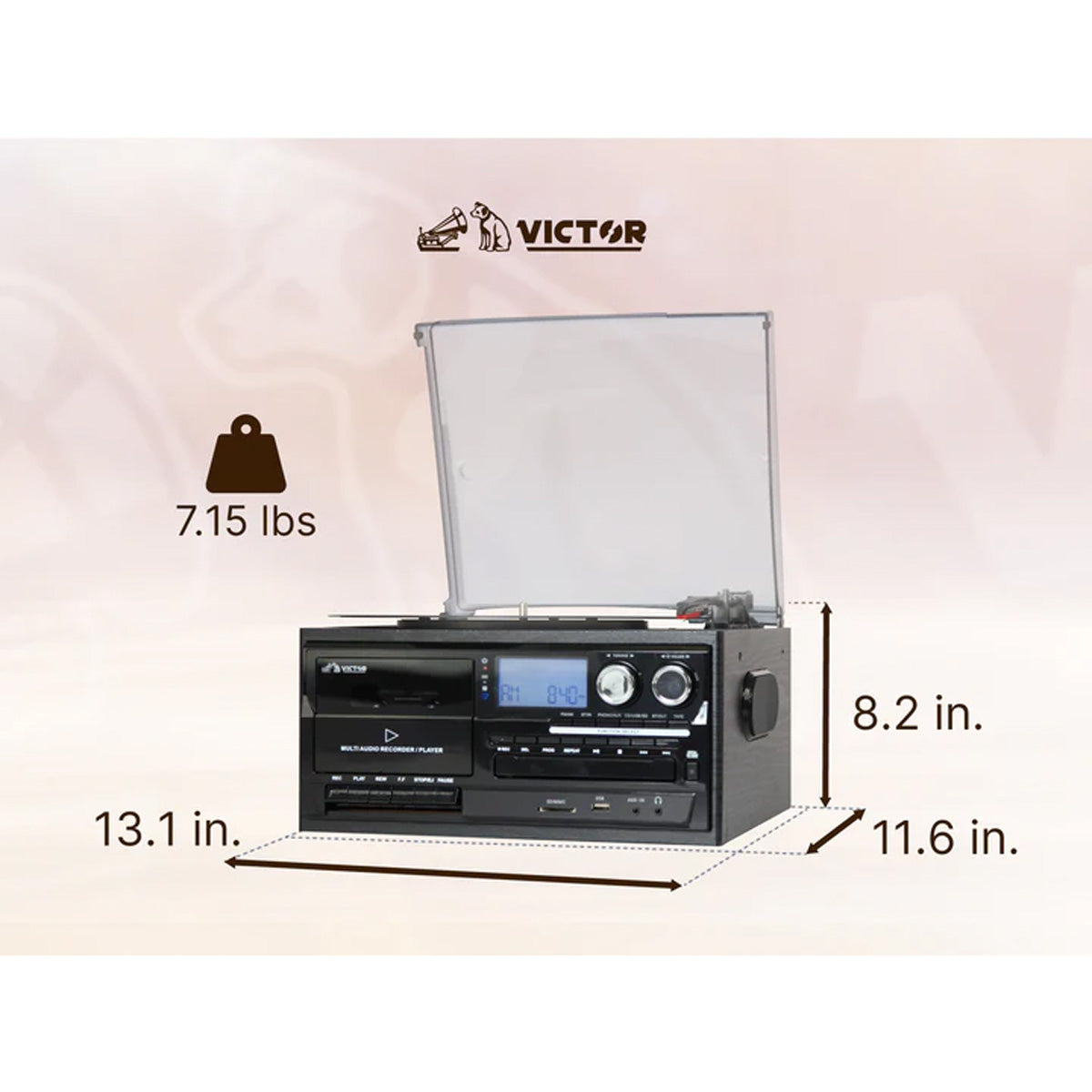 8-in-1 Retro Inspired Multimedia Center - image 13