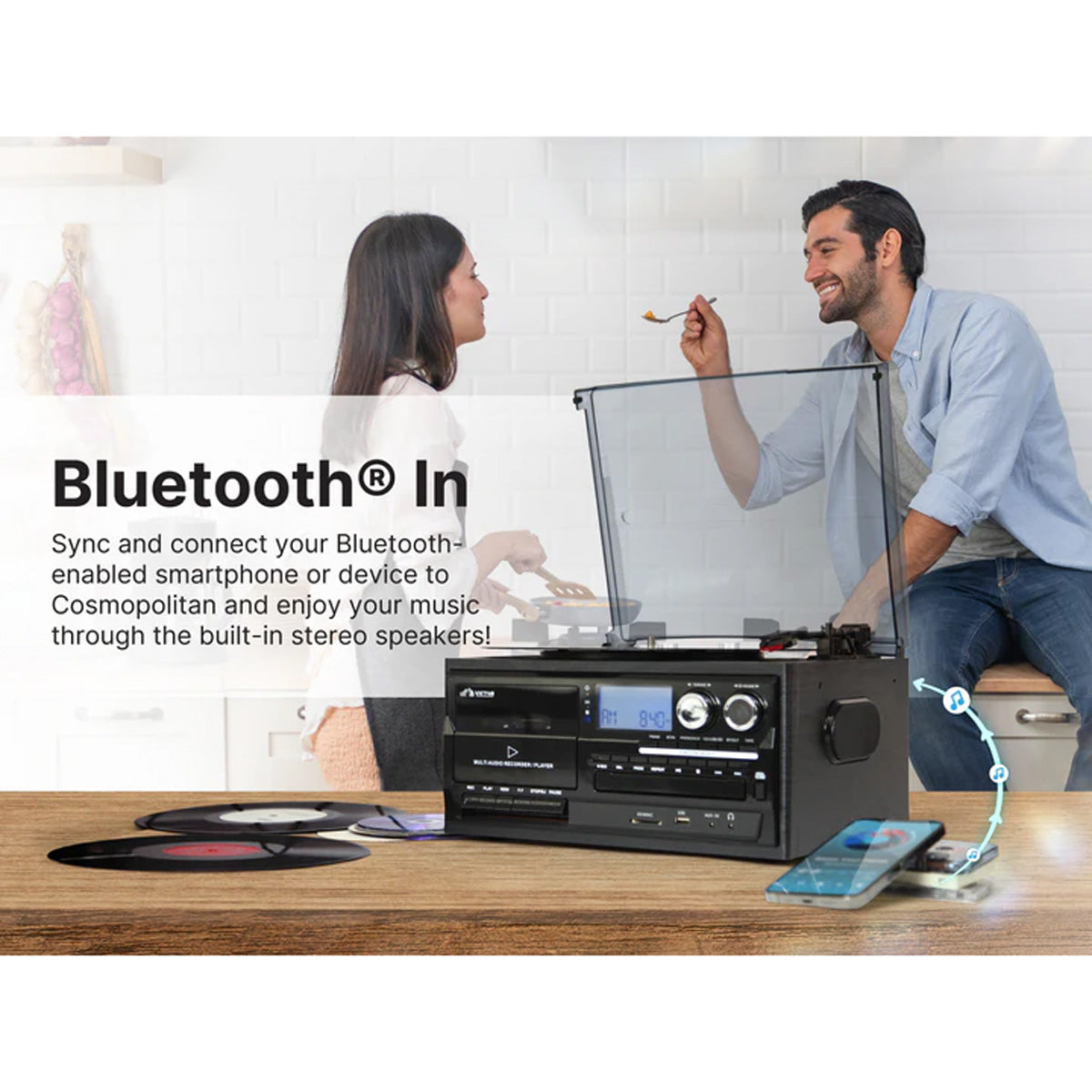 8-in-1 Retro Inspired Multimedia Center - image 2
